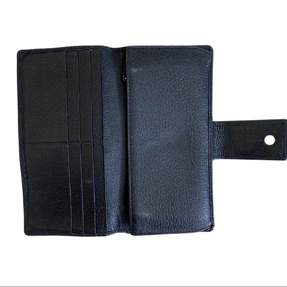 Gucci Black Signature GG Horsebit Buckle Wallet - Picture 5 of 11